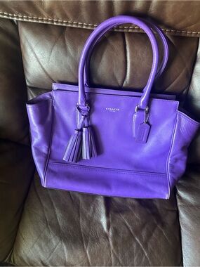 Vintage Coach Legacy Candace Carryall purple leather